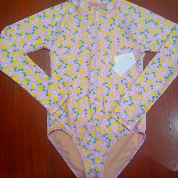 J Crew Crewcuts Girls Rashguard Swimsuit NWT - Picture 1 of 7